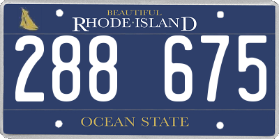 RI license plate 288675