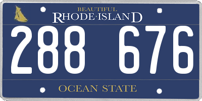 RI license plate 288676