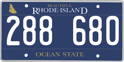 RI license plate 288680