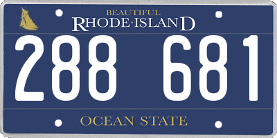 RI license plate 288681