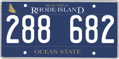 RI license plate 288682