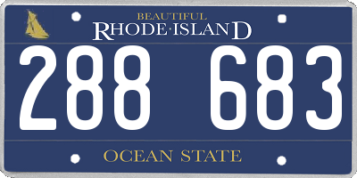 RI license plate 288683