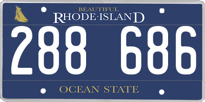 RI license plate 288686