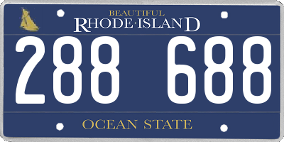 RI license plate 288688
