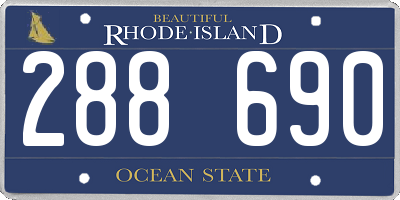 RI license plate 288690