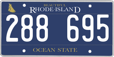 RI license plate 288695
