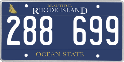 RI license plate 288699