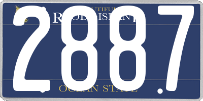 RI license plate 2887