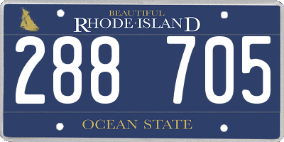 RI license plate 288705