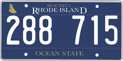 RI license plate 288715