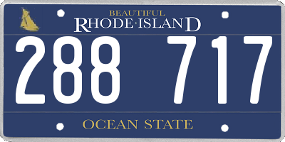 RI license plate 288717