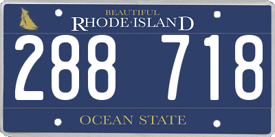 RI license plate 288718