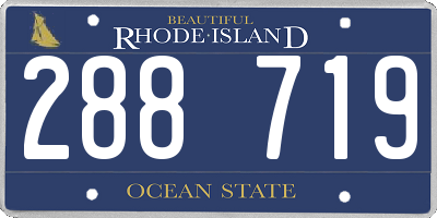 RI license plate 288719
