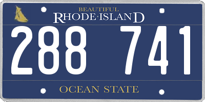 RI license plate 288741