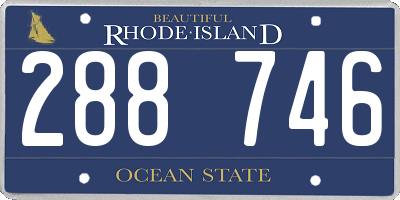 RI license plate 288746