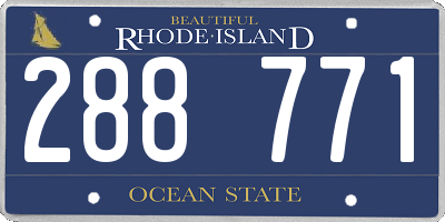 RI license plate 288771