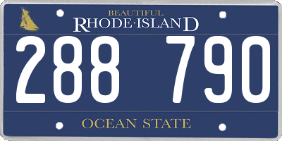 RI license plate 288790