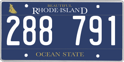 RI license plate 288791