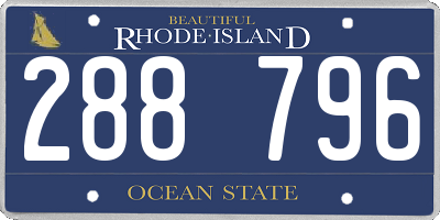 RI license plate 288796