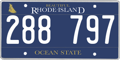 RI license plate 288797