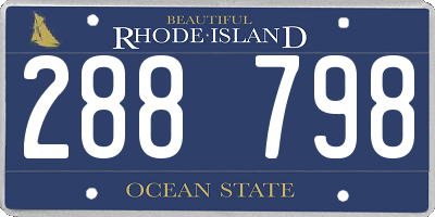 RI license plate 288798