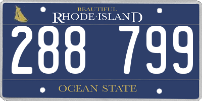 RI license plate 288799
