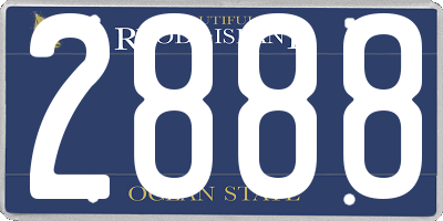 RI license plate 2888