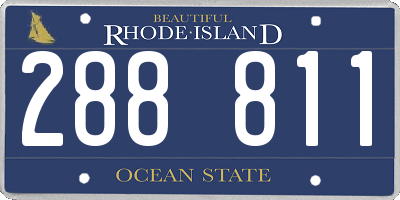 RI license plate 288811