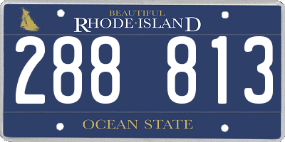 RI license plate 288813