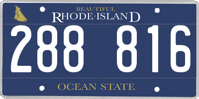 RI license plate 288816