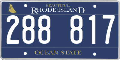 RI license plate 288817