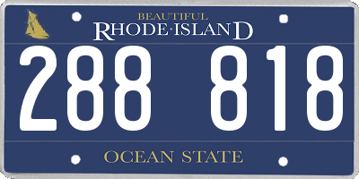RI license plate 288818