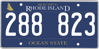 RI license plate 288823