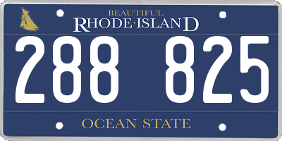 RI license plate 288825