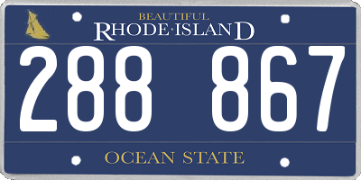 RI license plate 288867
