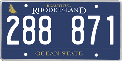 RI license plate 288871