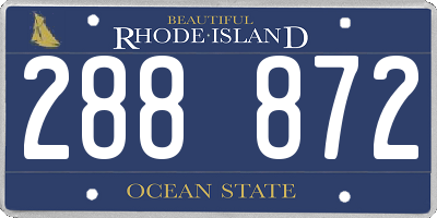RI license plate 288872