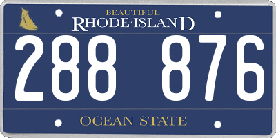 RI license plate 288876