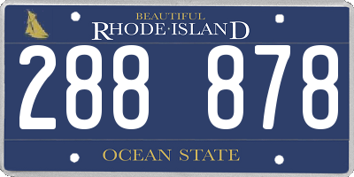 RI license plate 288878