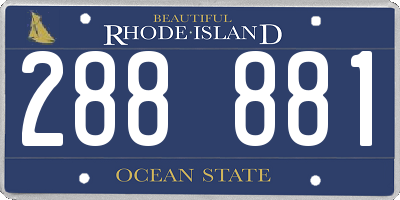 RI license plate 288881