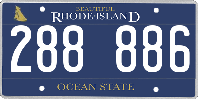 RI license plate 288886