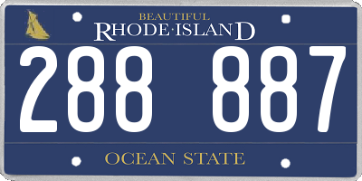 RI license plate 288887