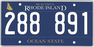 RI license plate 288891