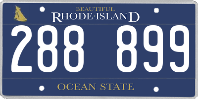 RI license plate 288899
