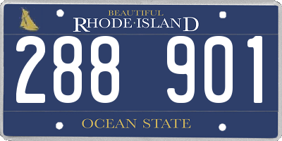 RI license plate 288901
