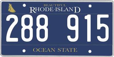 RI license plate 288915