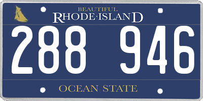 RI license plate 288946