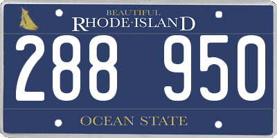 RI license plate 288950