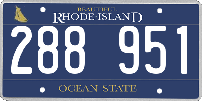 RI license plate 288951