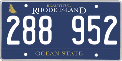 RI license plate 288952
